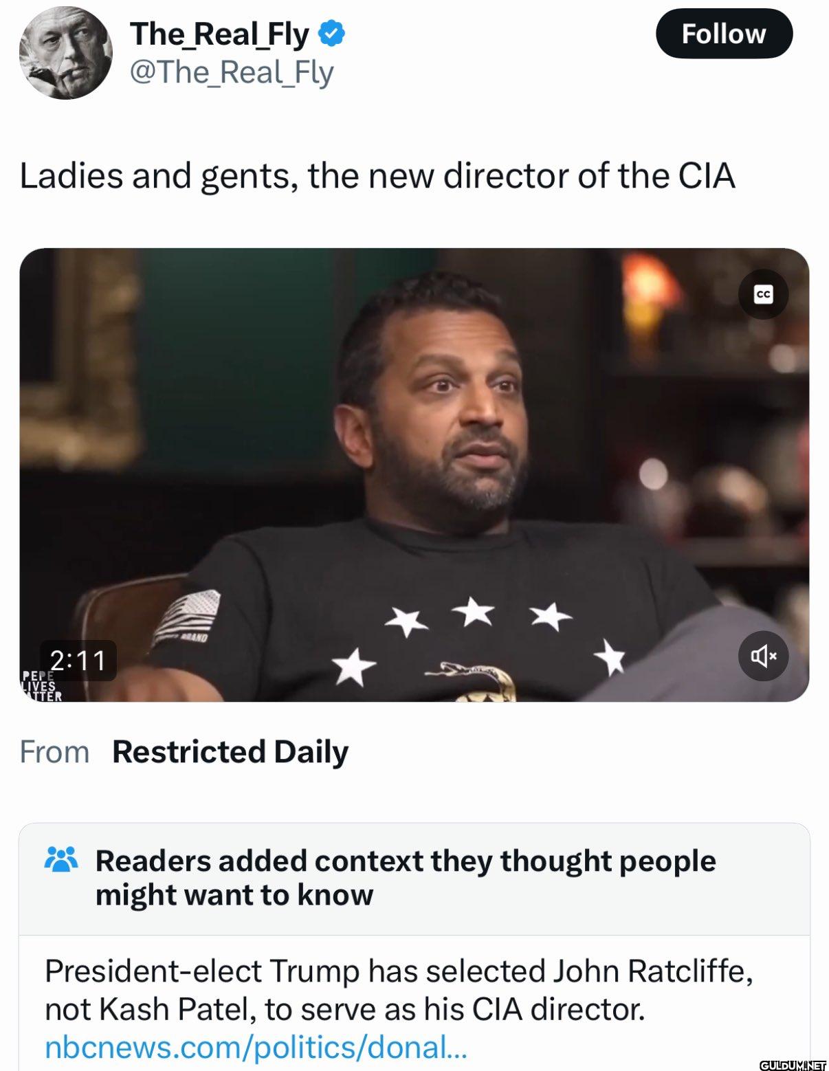 Are you happy with the CIA...