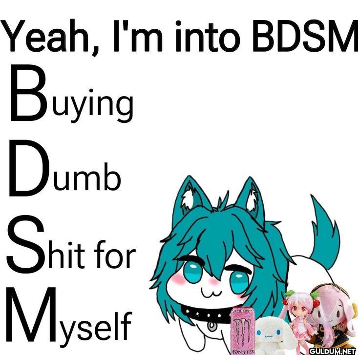 Yeah, I'm into BDSM Buying...