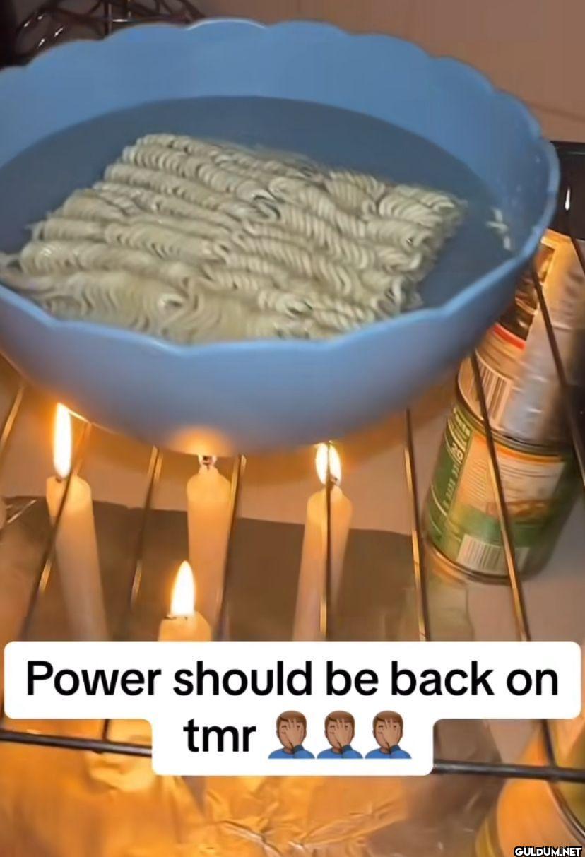 Power should be back on tmr