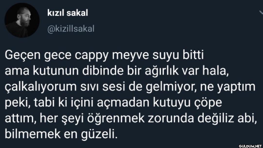 Geçen gece cappy meyve...