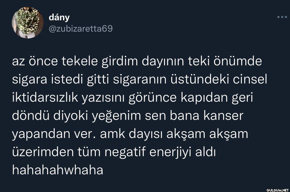 az önce tekele girdim...