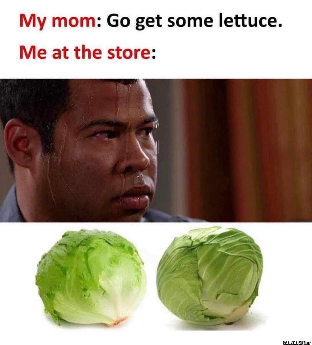 My mom: Go get some...