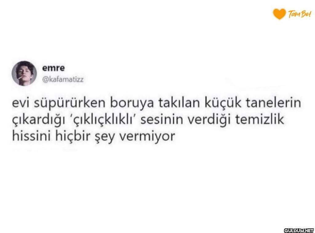 evi süpürürken boruya...