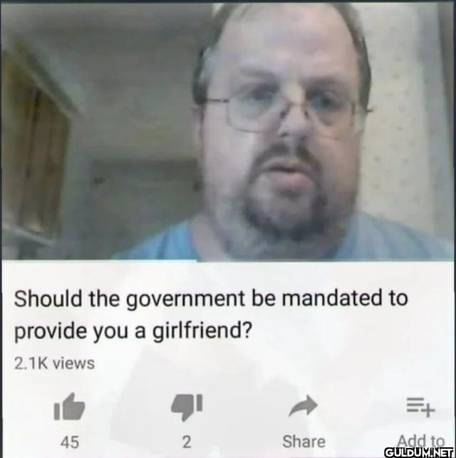 Should the government be...