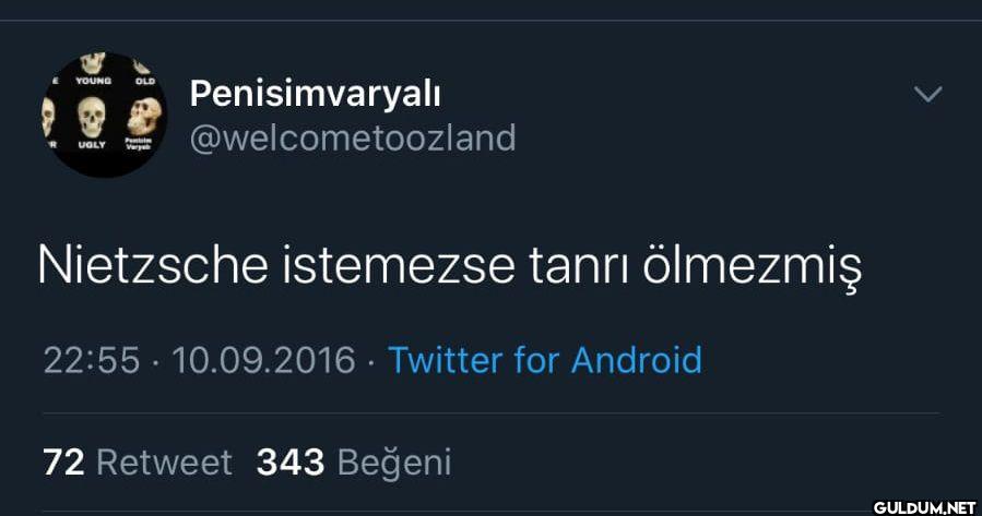 Nietzsche istemezse tanrı...