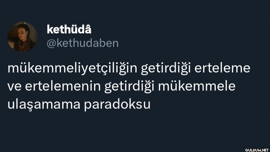 mükemmeliyetçiliğin...