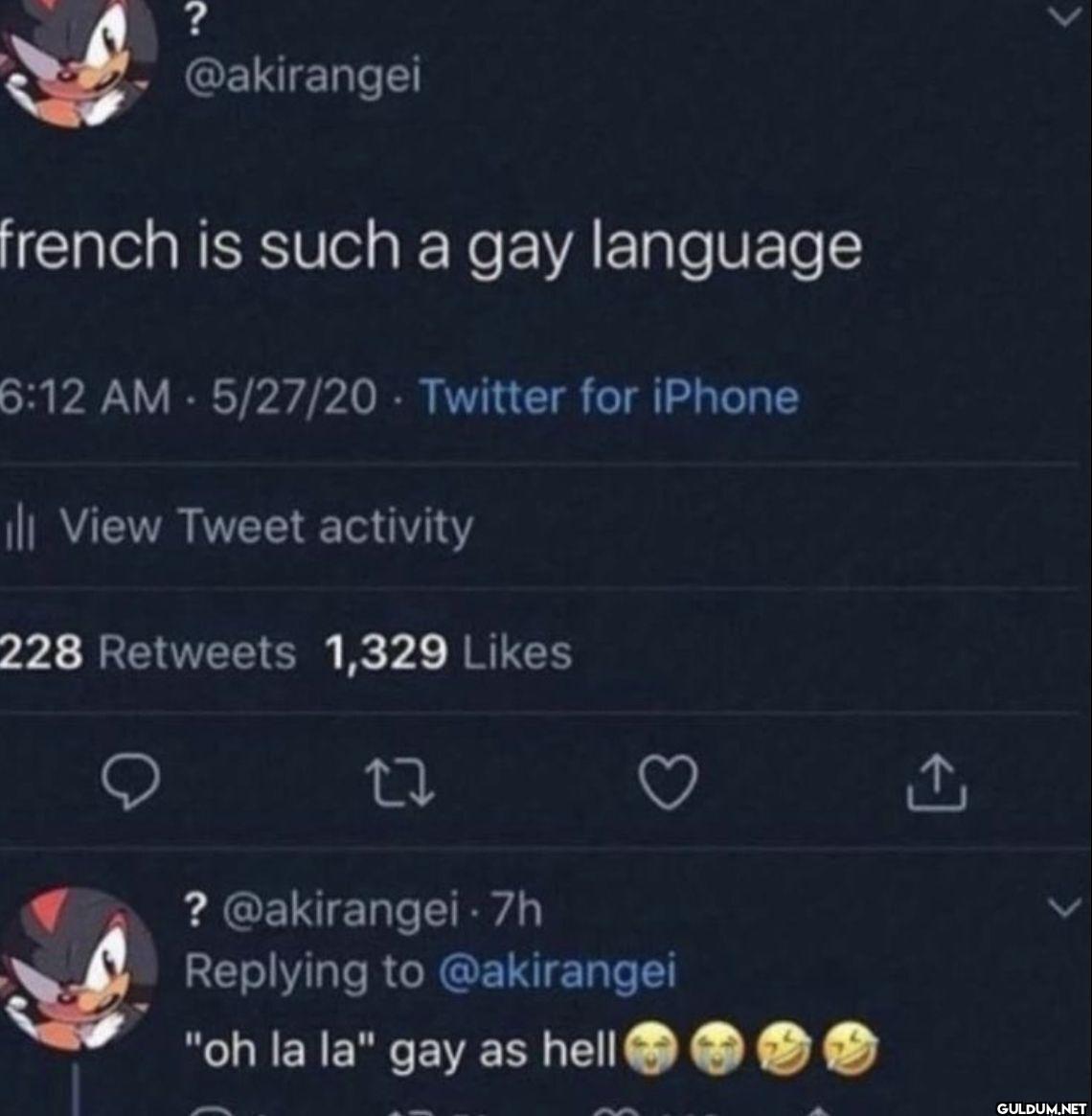 french is such a gay...
