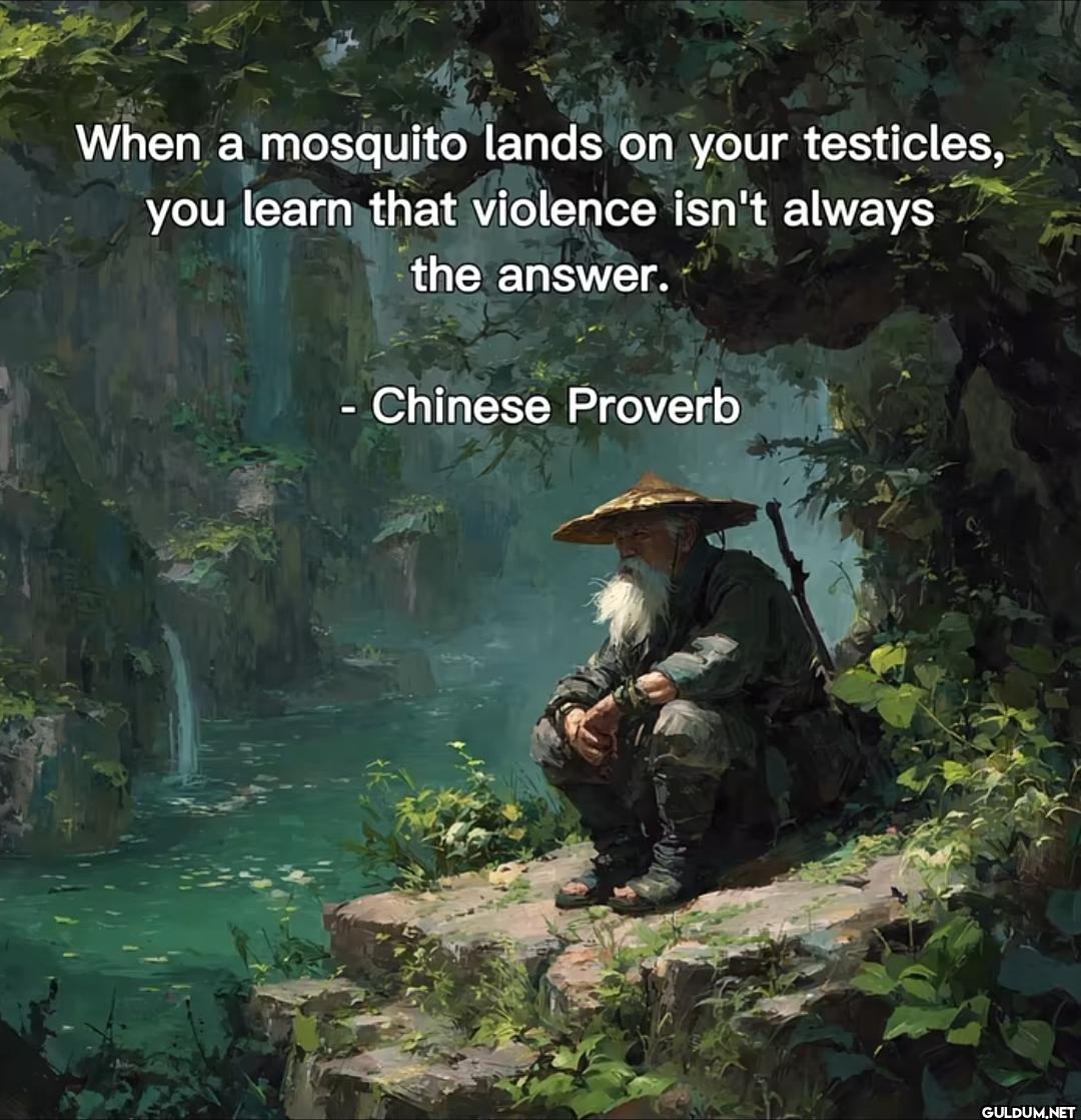 😔    When a mosquito lands...