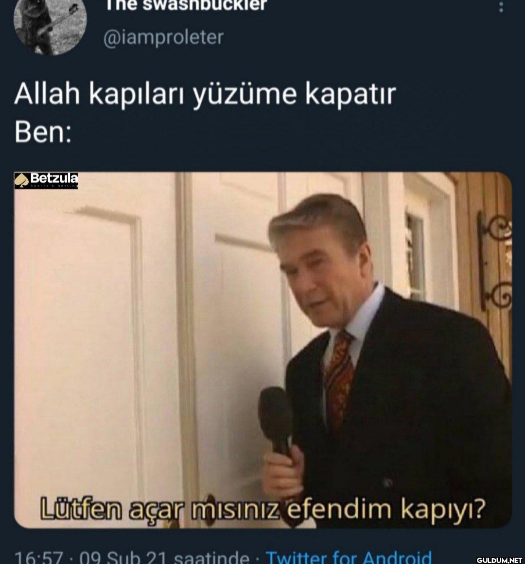 Allah kapıları yüzüme...