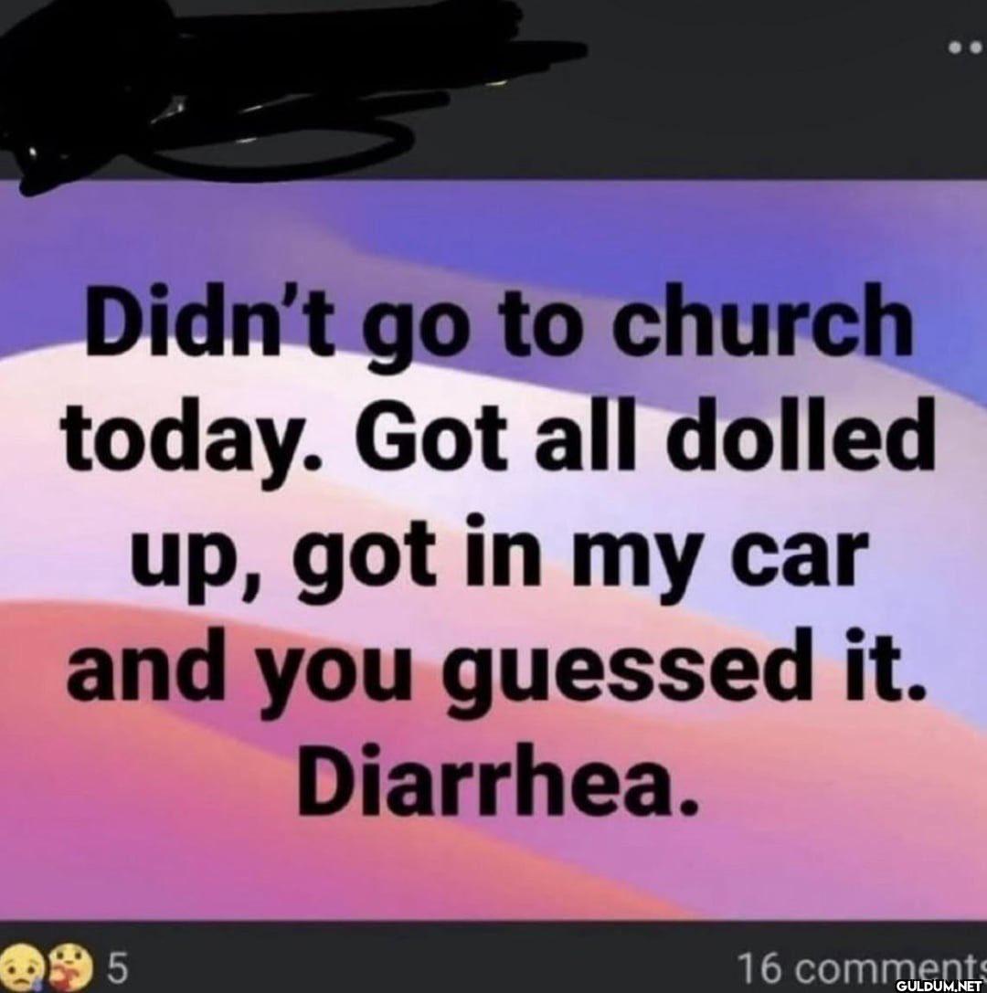 Didn't go to church today....