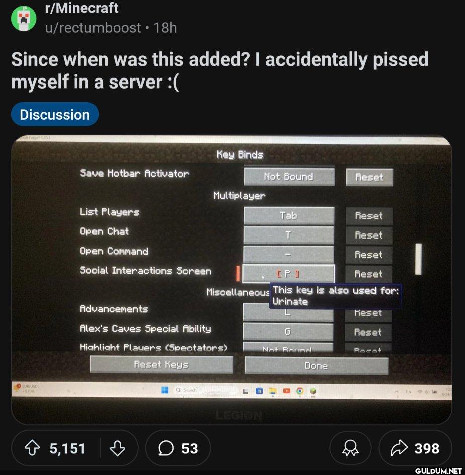 r/Minecraft u/rectumboost...