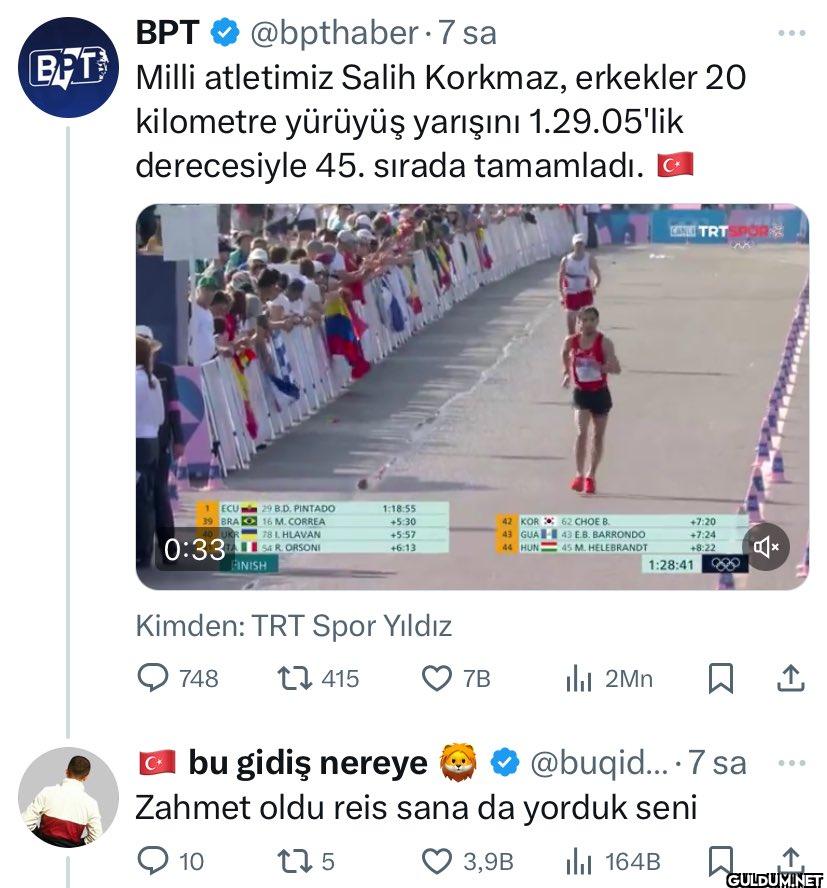 · 7 sa BPT Milli atletimiz...