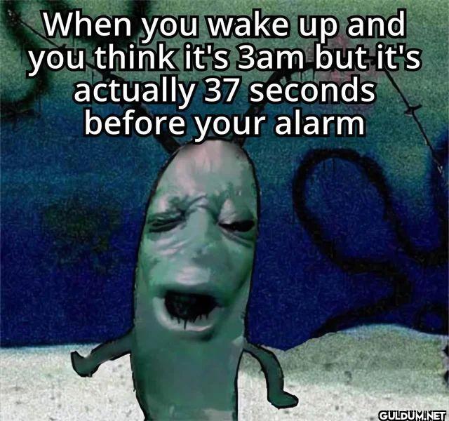 When you wake up and you...