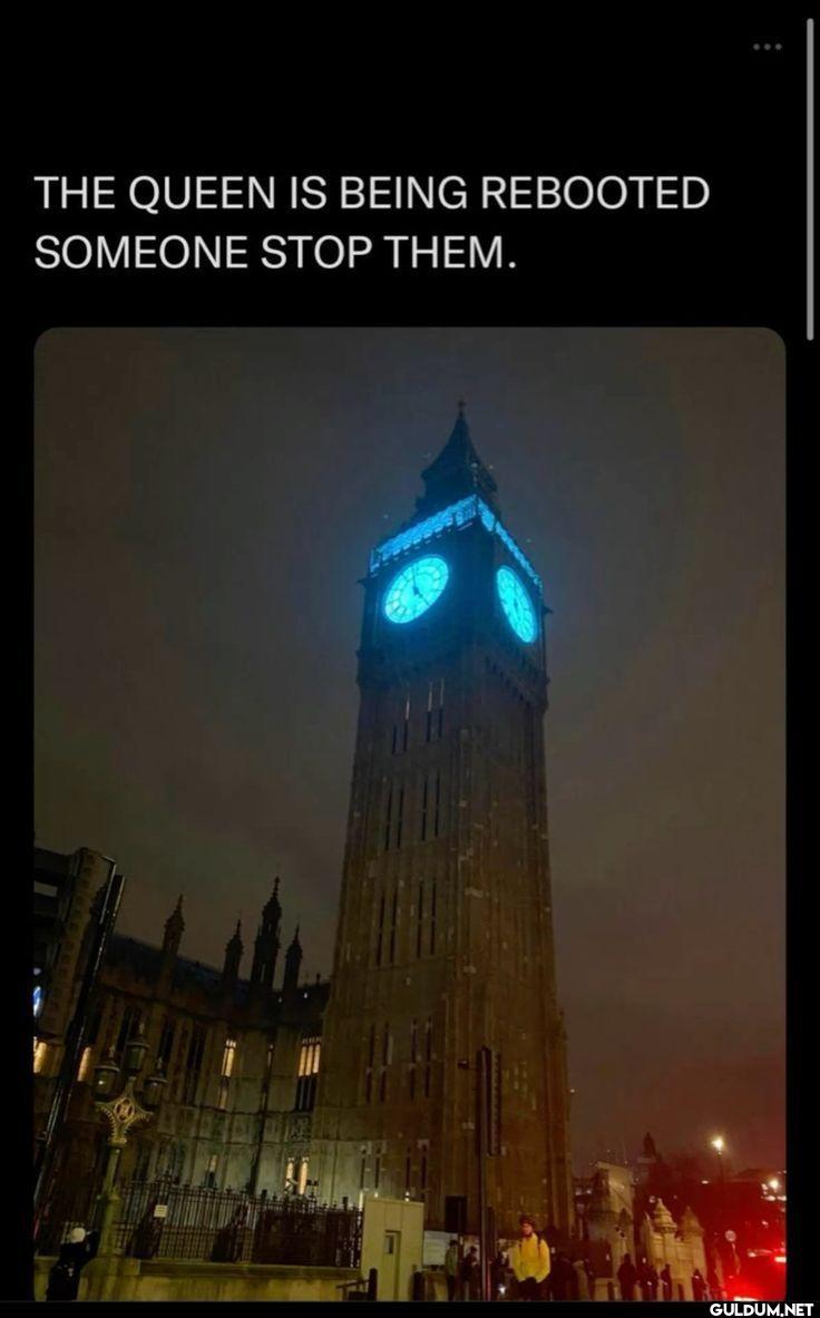 THE QUEEN IS BEING...