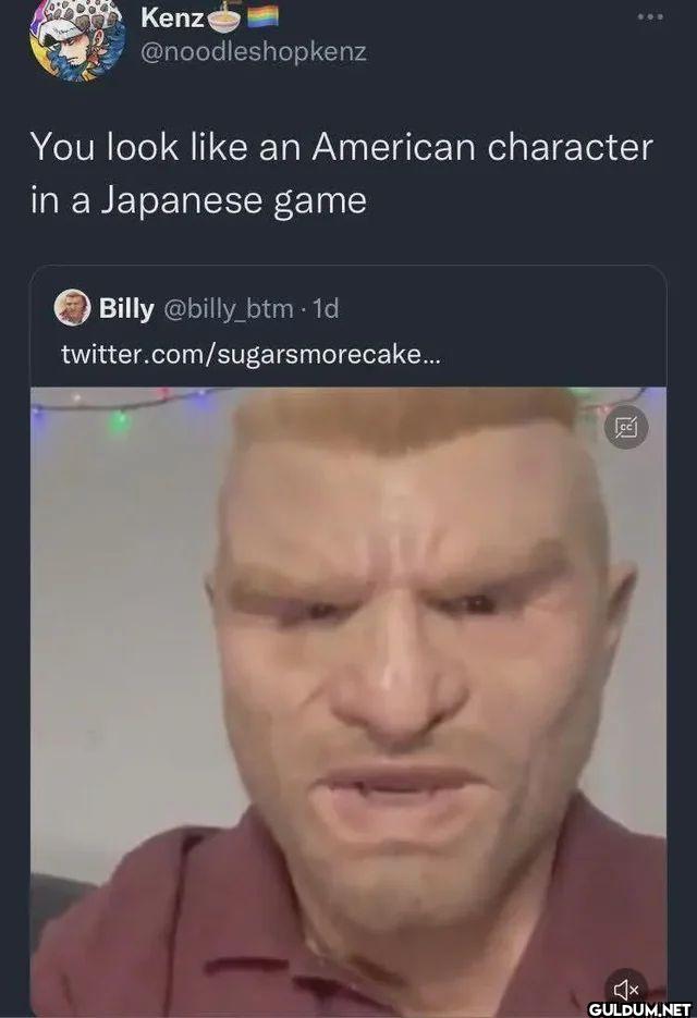 You look an American...