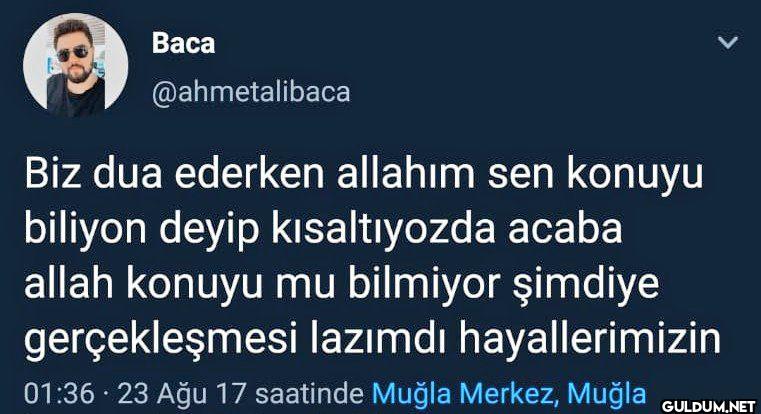 Biz dua ederken allahım...