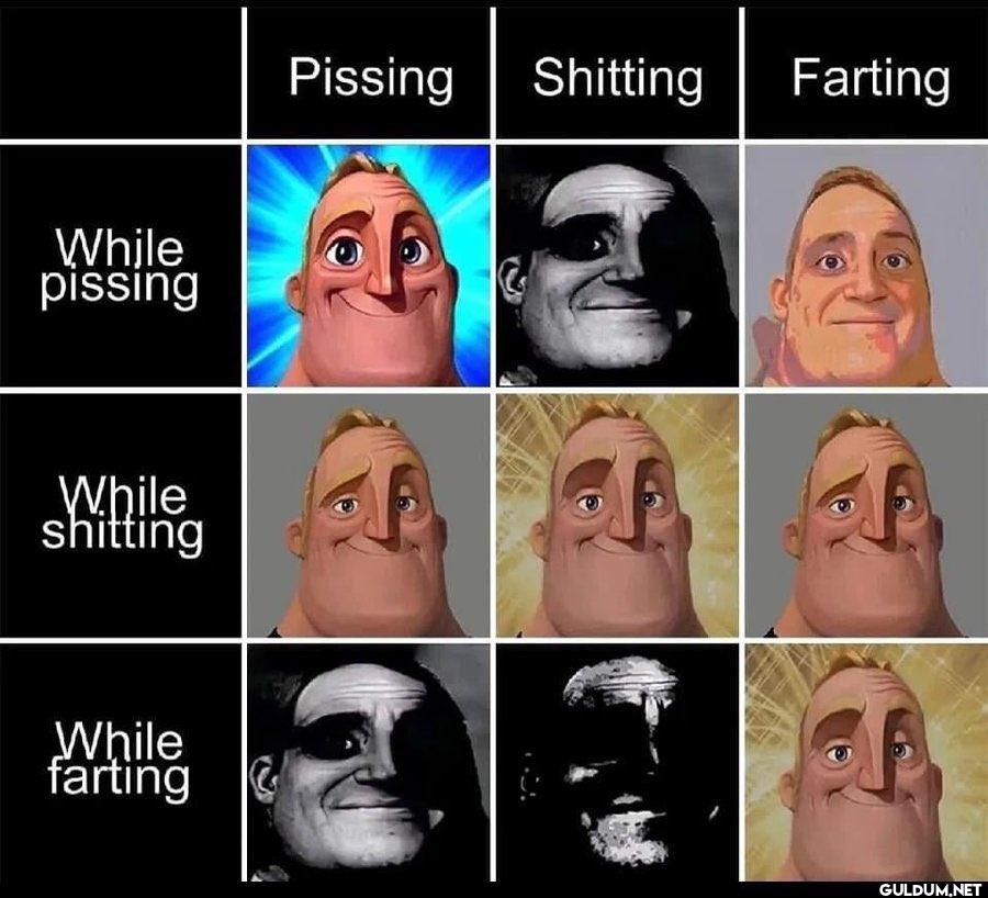 While pissing While...