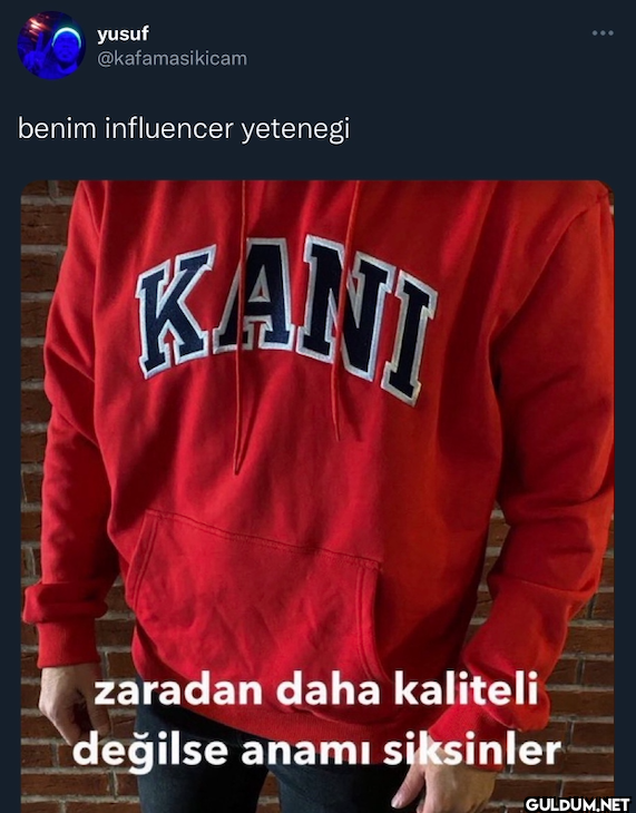 benim influencer yetenegi...