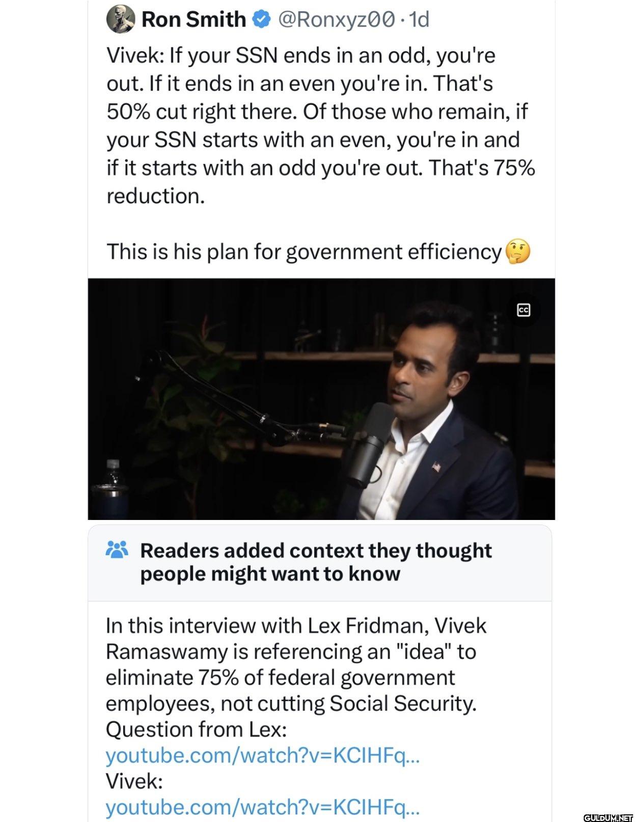 In your opinion, was Vivek...