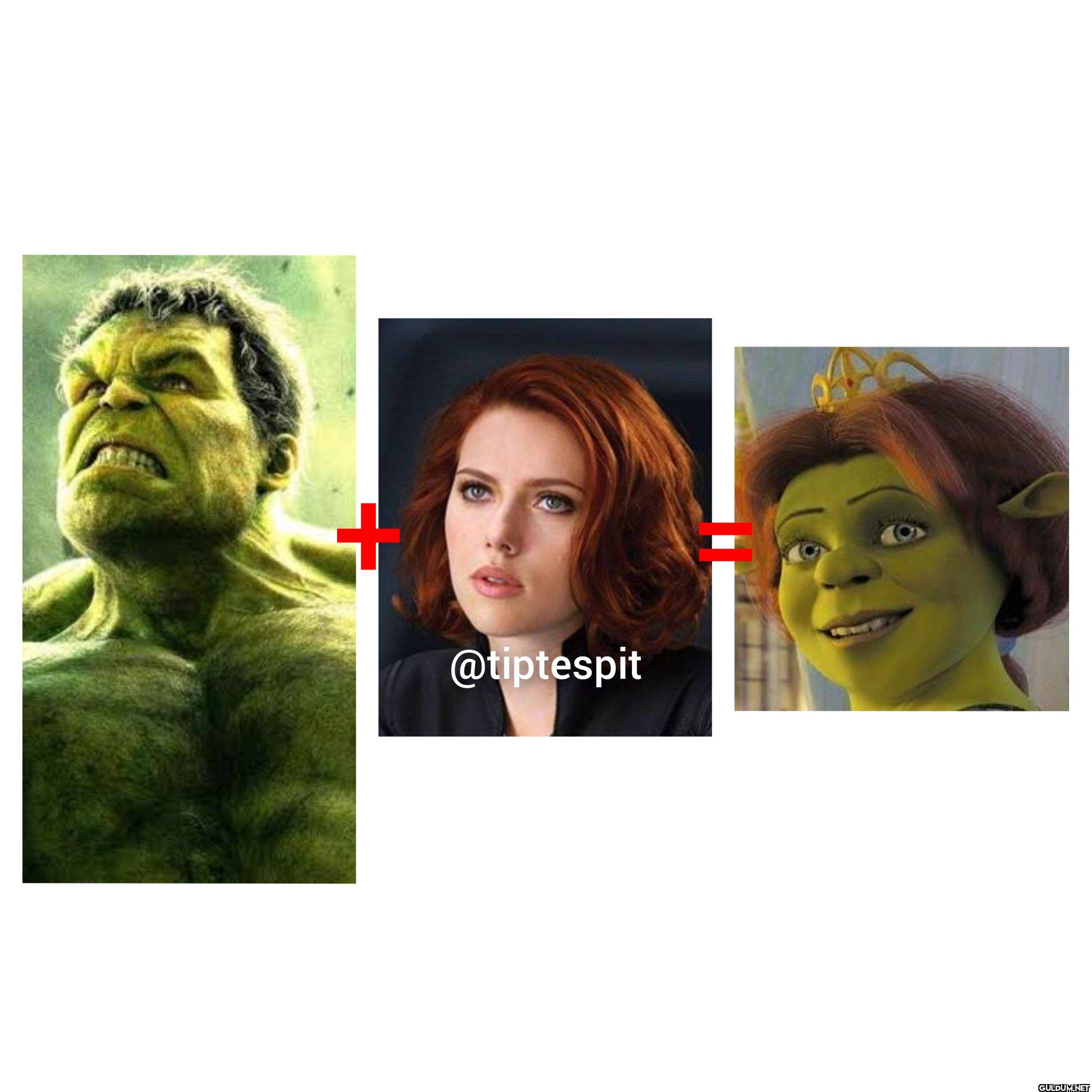 Hulk + Scarlett Johansson...