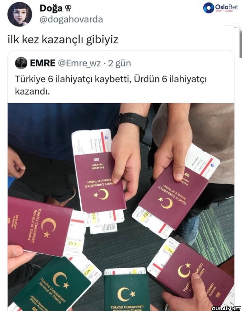 ilk kez kazançlı gibiyiz...