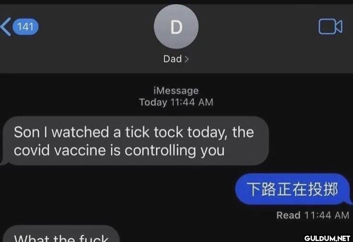 141 D Dad > ㅁ iMessage...