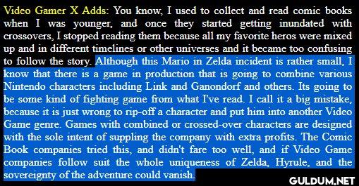 Video Gamer X Adds: You...