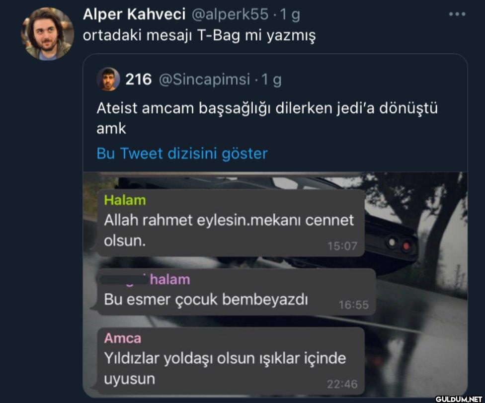 ortadaki mesajı T-Bag mi...
