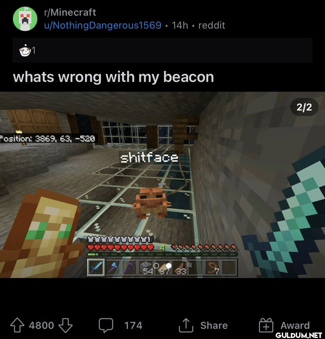 r/Minecraft u/Nothing...