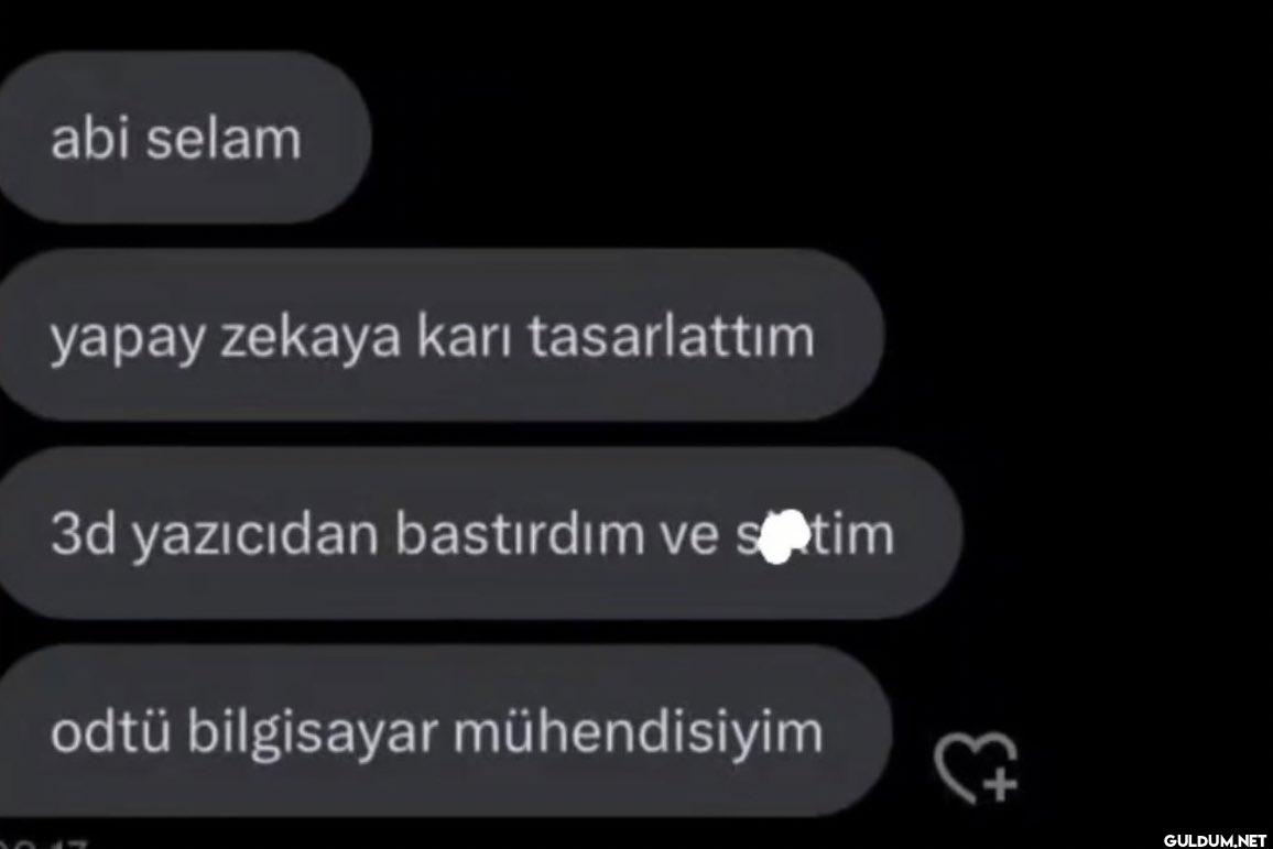 Am mühendisi    abi selam...