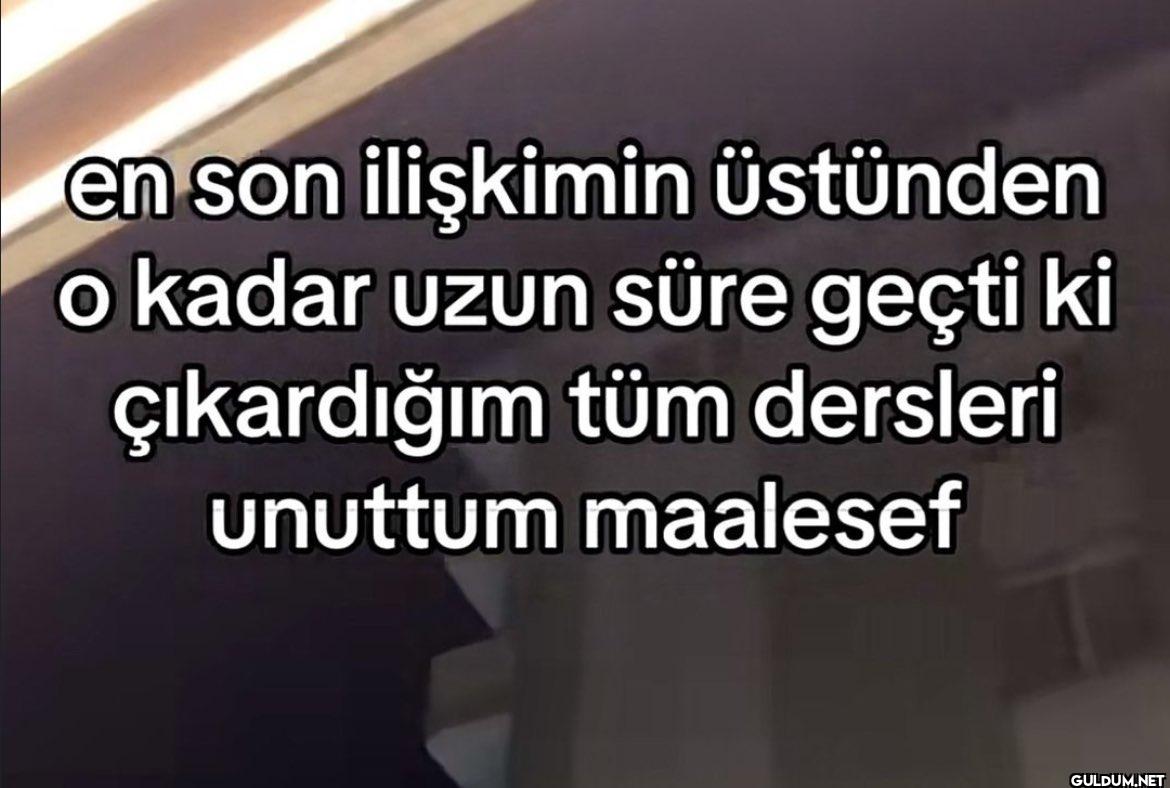 en son ilişkimin üstünden...