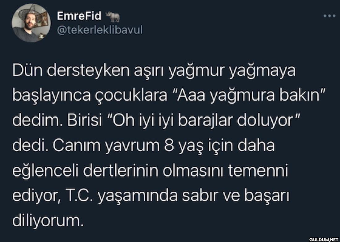 Dün dersteyken aşırı...