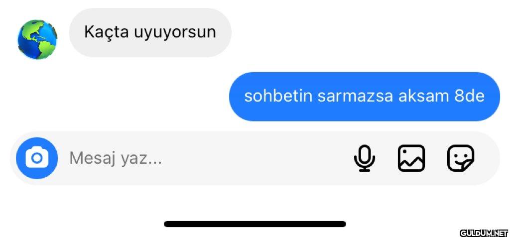 Kaçta uyuyorsun Mesaj...