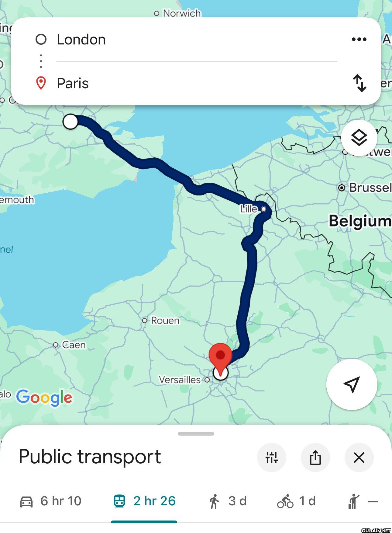 londra - paris arası...