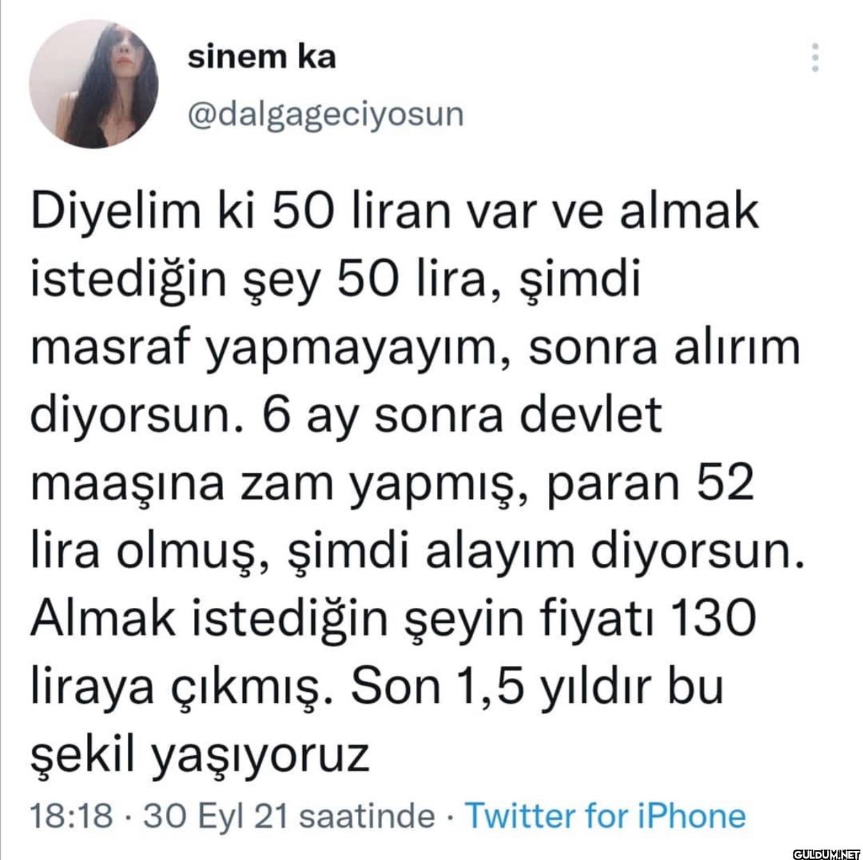 Diyelim ki 50 liran var ve...