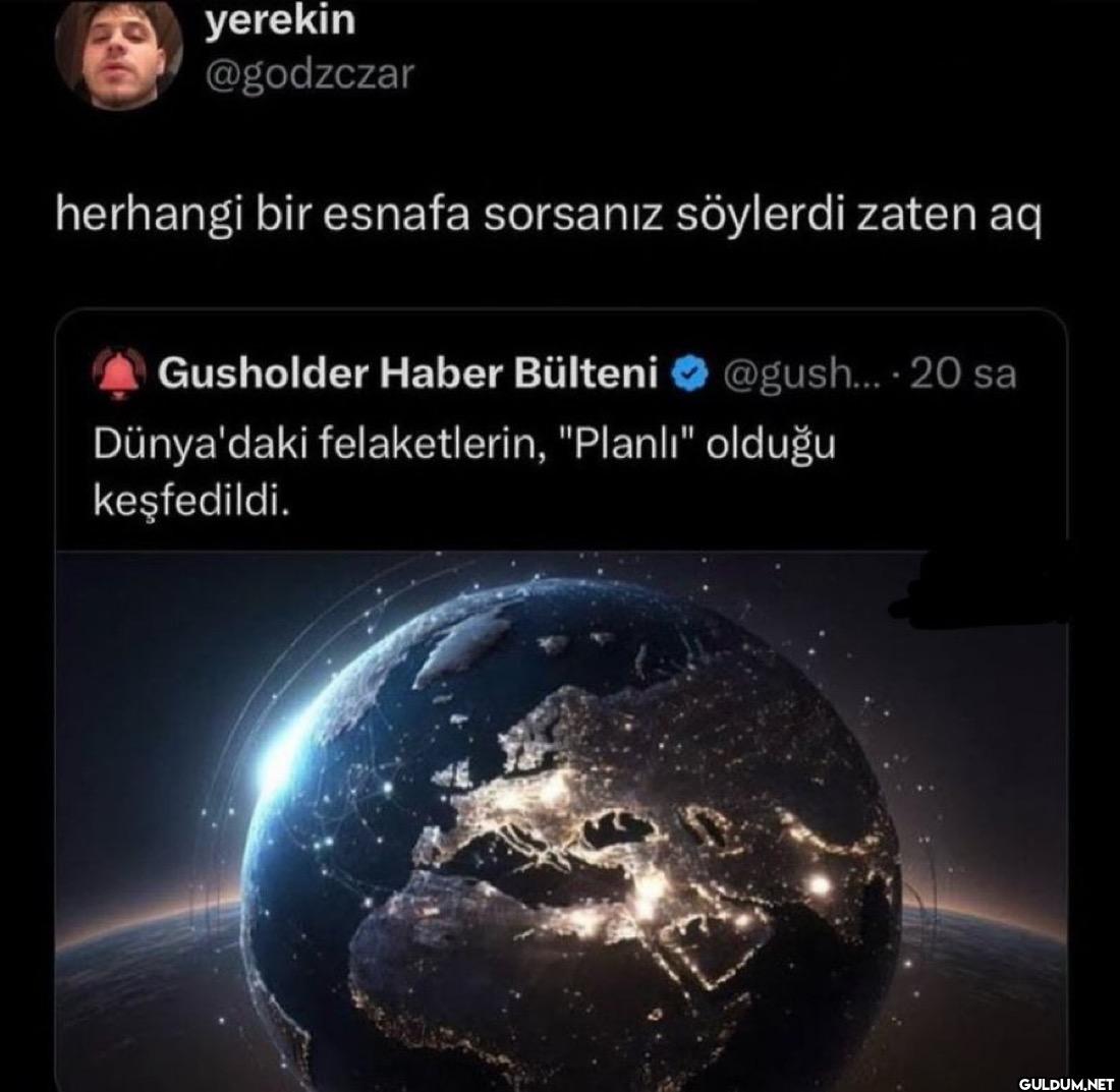 herhangi bir esnafa...
