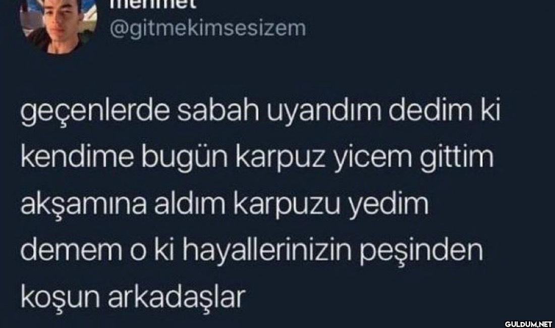 geçenlerde sabah uyandım...