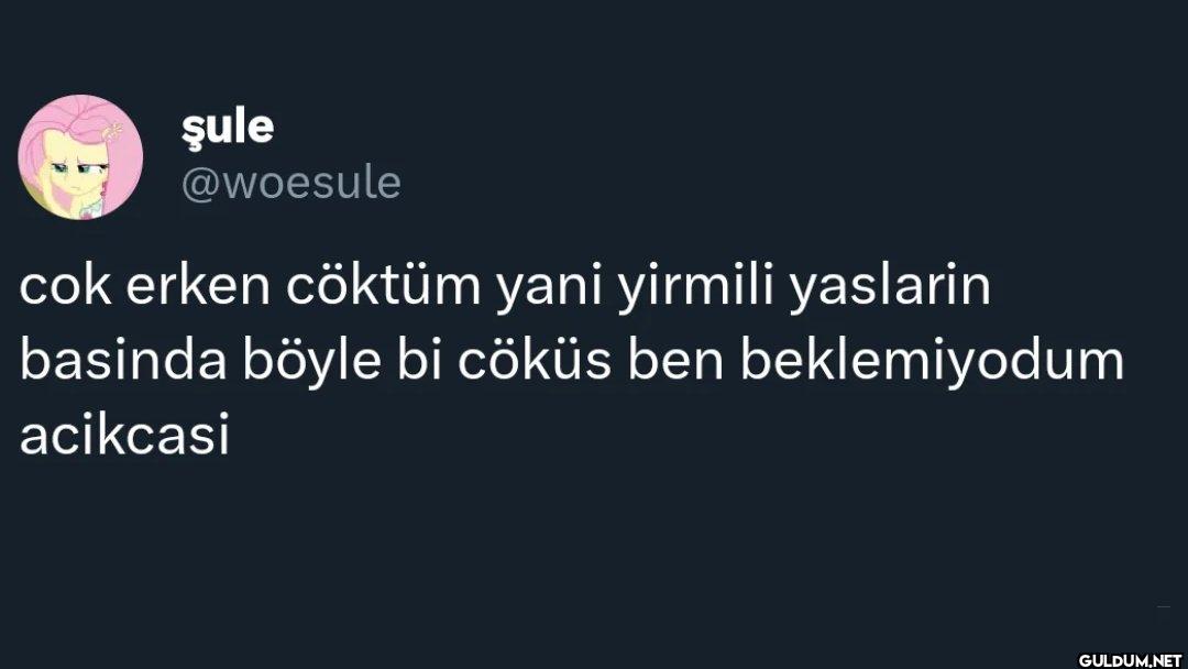 cok erken cöktüm yani...