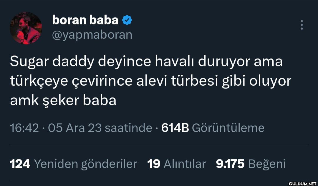 Sugar daddy deyince havalı...