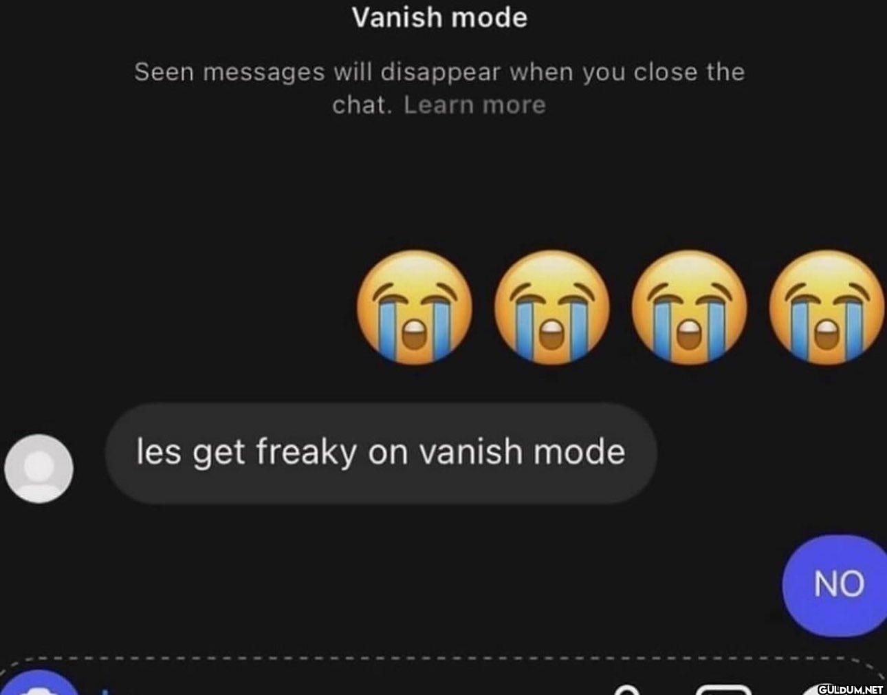 Vanish mode Seen messages...