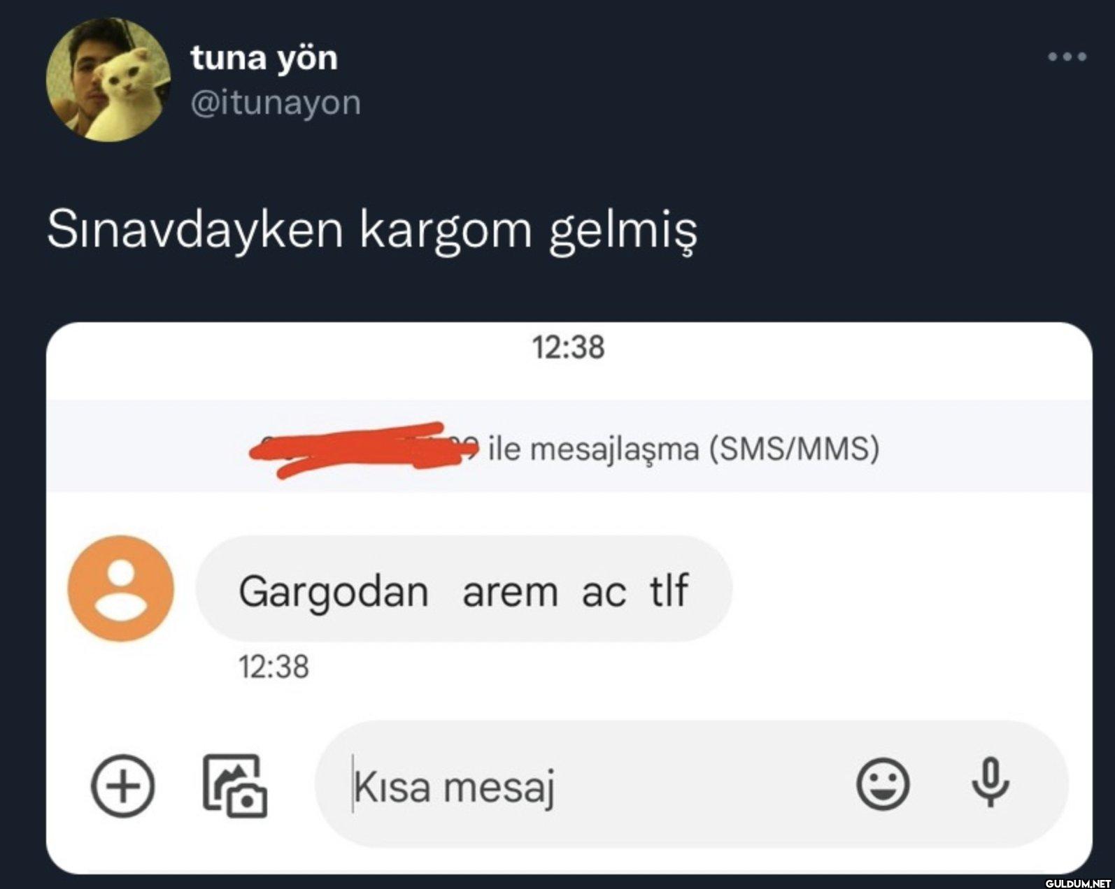Sınavdayken kargom gelmiş...