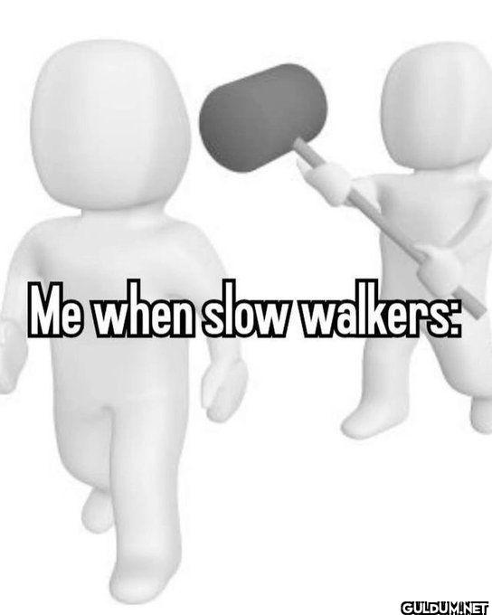 Me when slow walkers