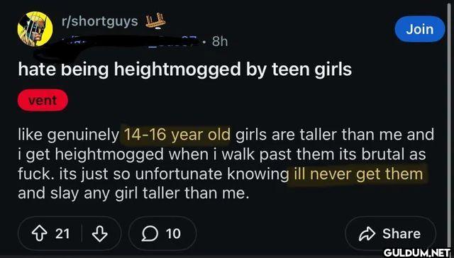 8h hate being heightmogged...
