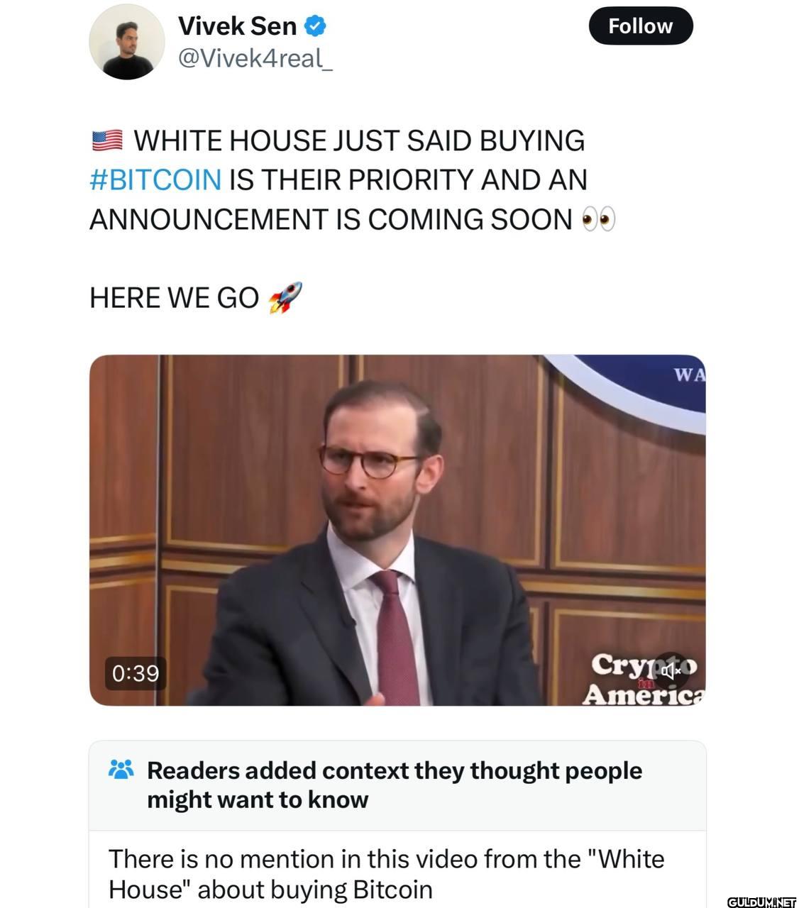 WHITE HOUSE JUST SAID...
