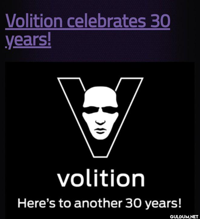 🫡    Volition celebrates...