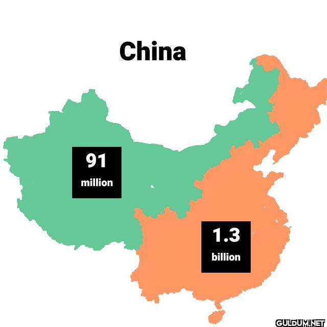 Population map of China   ...