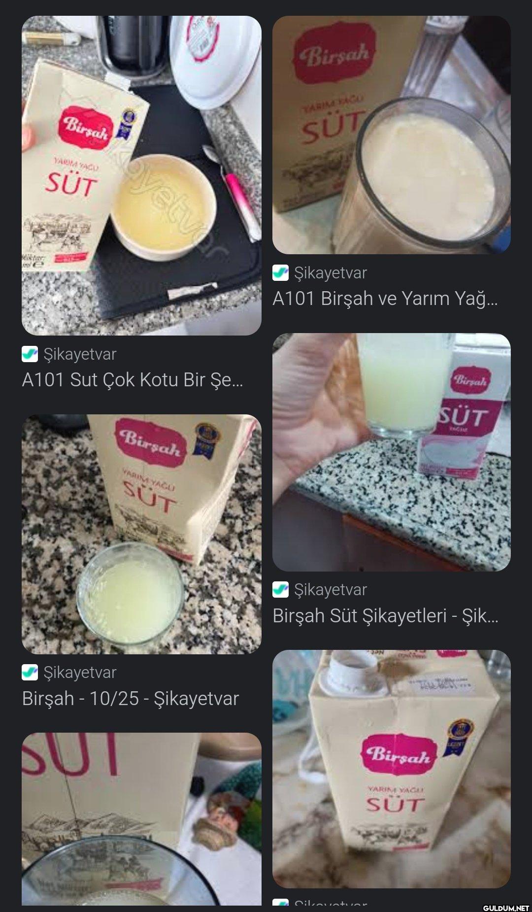 Sütün bozuk olduğu...