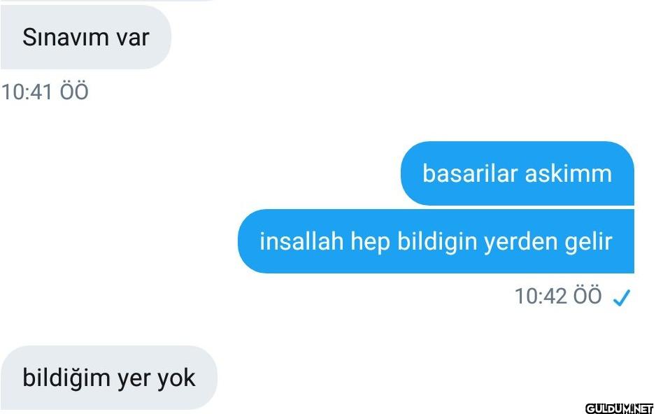 Sınavım var 10:41 ÖÖ...