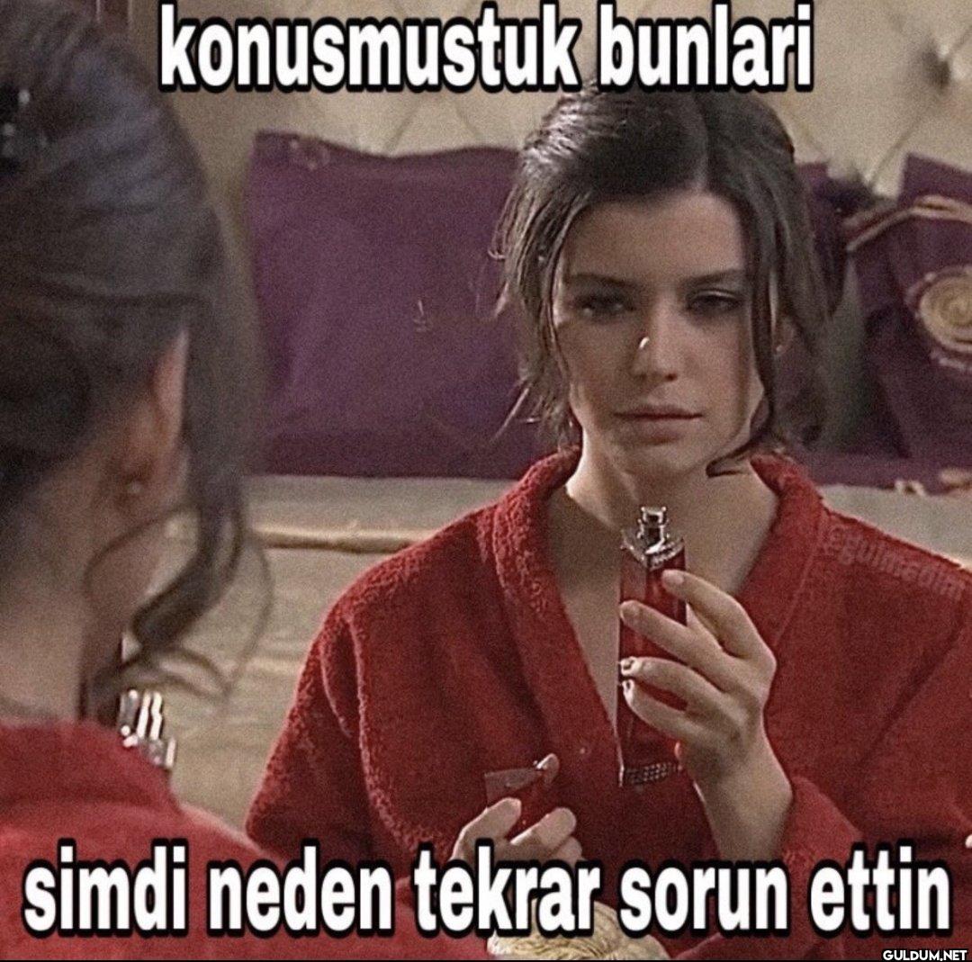 simdi neden tekrar sorun ettin
