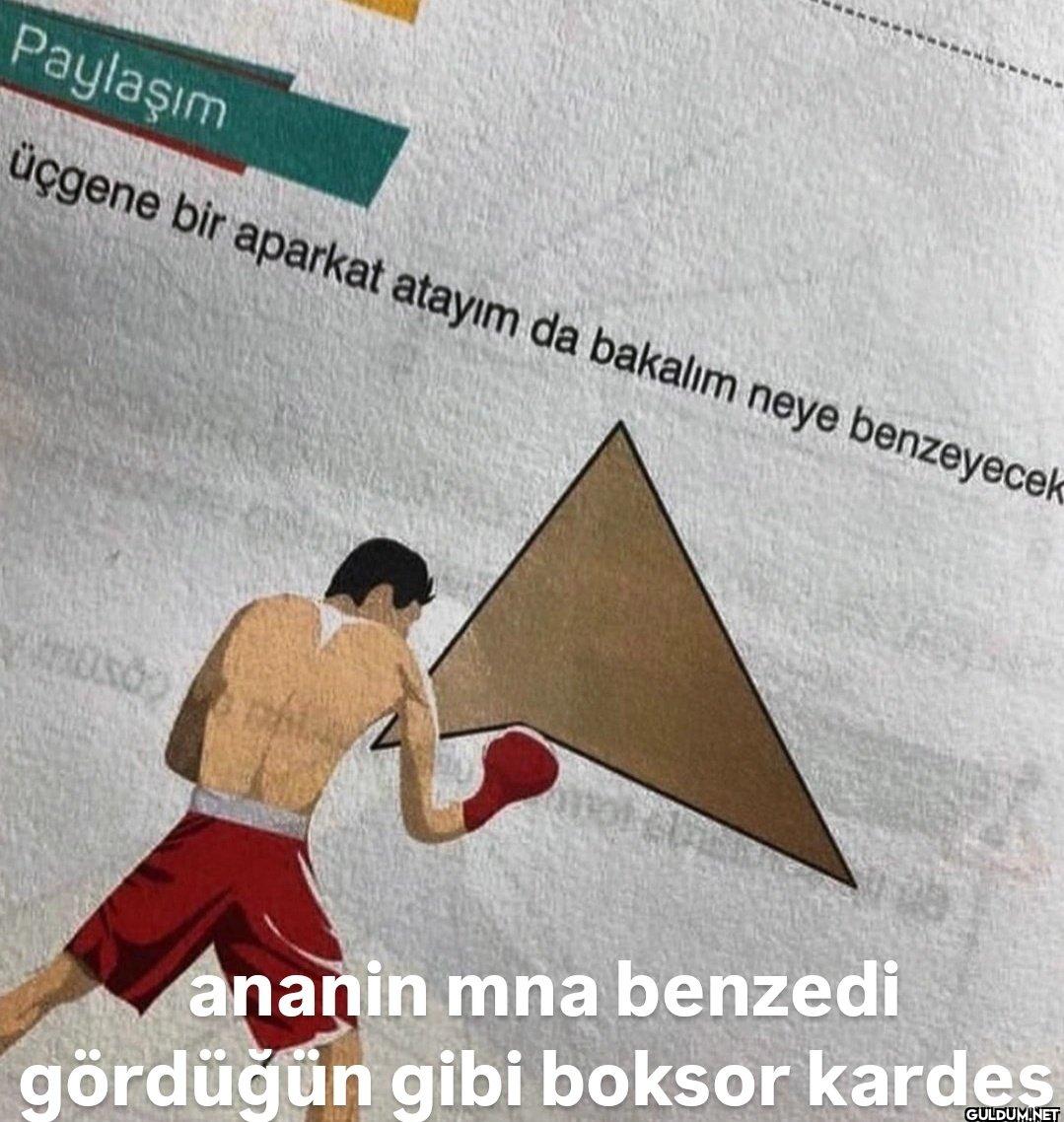 Paylaşım üçgene bir...